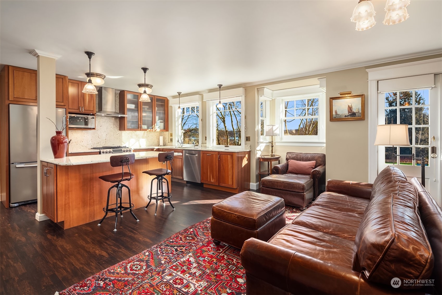 3708 42nd Avenue South Seattle, WA 98144 - Photo 25 of 40 a living room with furniture kitchen view and a large window