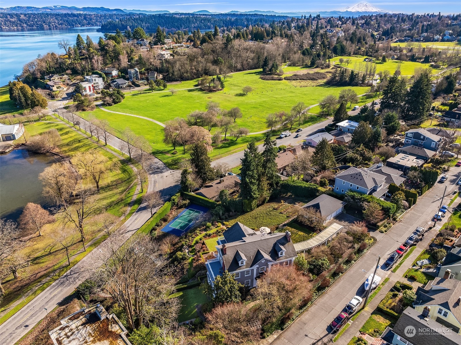 3708 42nd Avenue South Seattle, WA 98144 - Photo 33 of 40 an aerial view of a houses and a yard