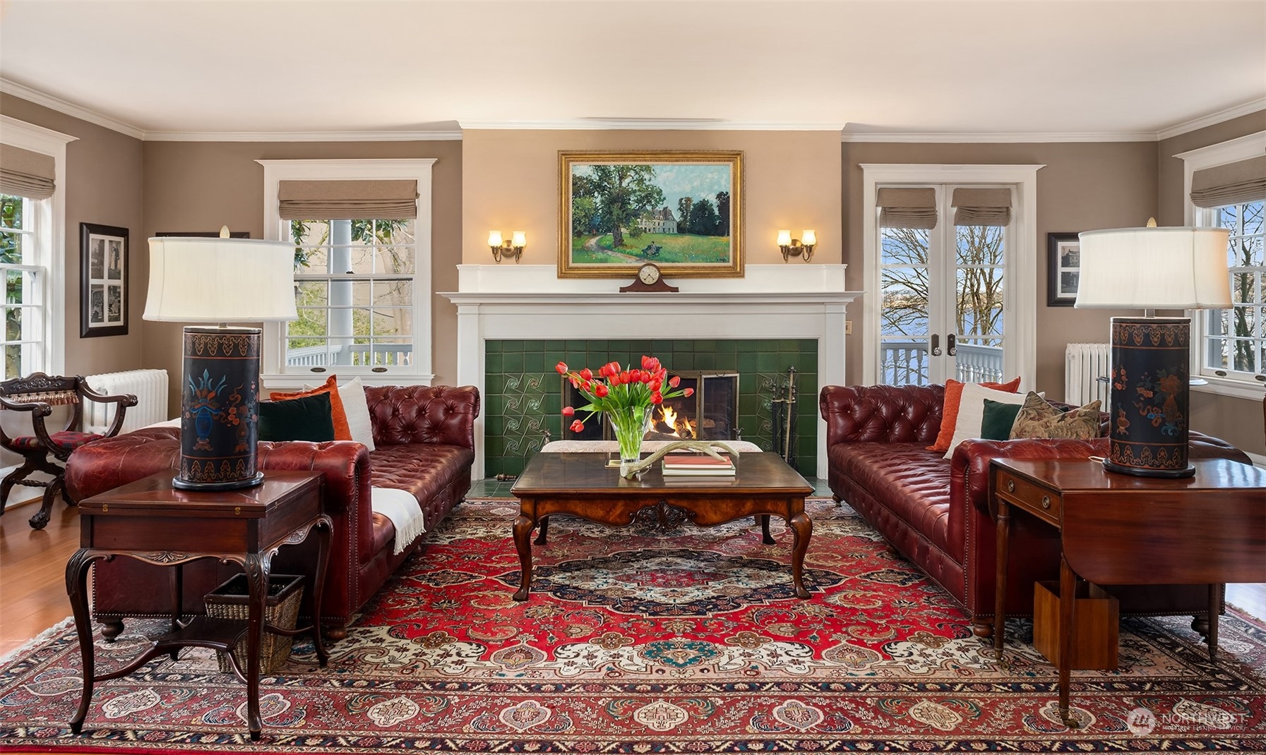 3708 42nd Avenue South Seattle, WA 98144 - Photo 7 of 40 a living room with furniture a fireplace and a flat screen tv