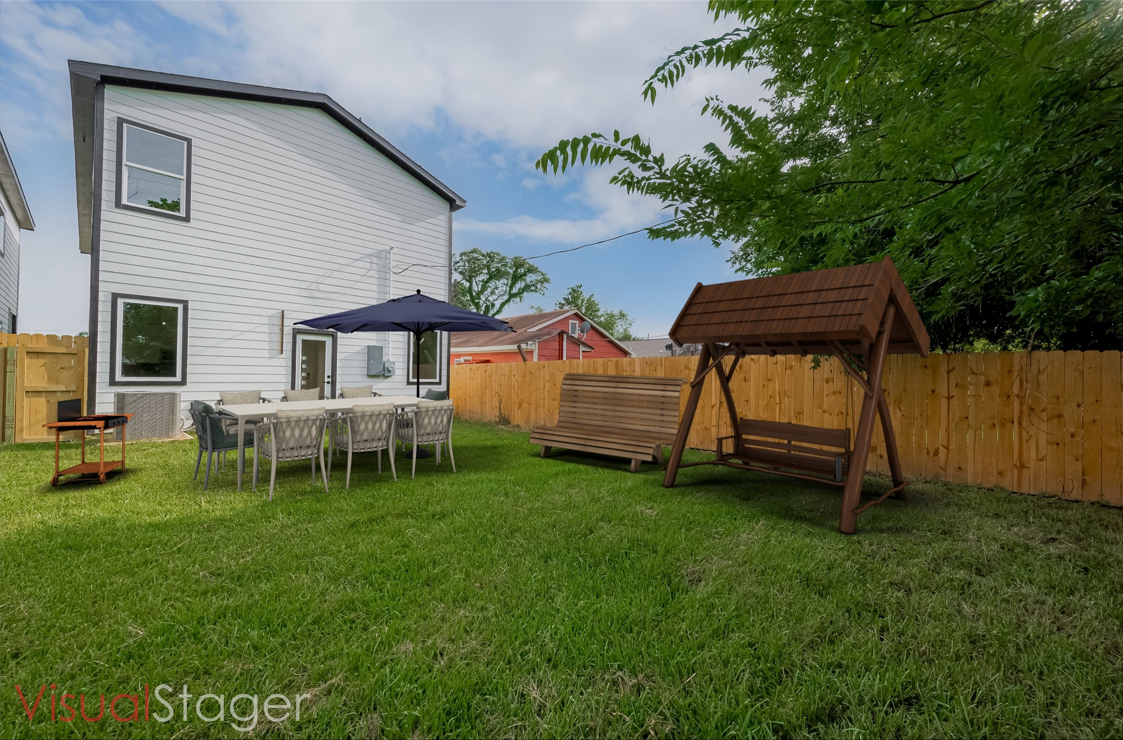 2422 Dalview Street Houston, TX 77091 - Photo 23 of 24 Your pets will love the freedom to run
and play in this pet-friendly backyard
—a secure and open space that’s
perfect for your fur babies to enjoy
safely and happily. - This room has been virtrually staged.