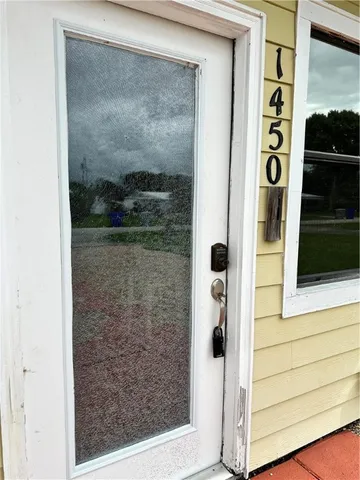 a view of a door front of a house