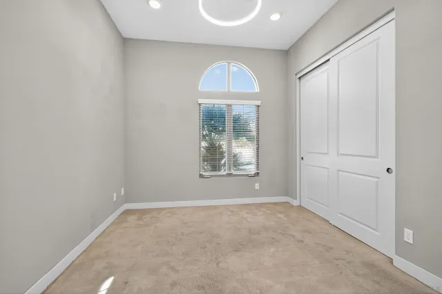 an empty room with a window