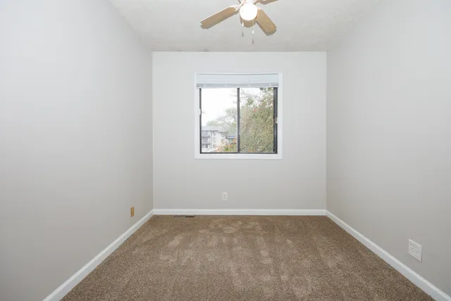 an empty room with an entryway