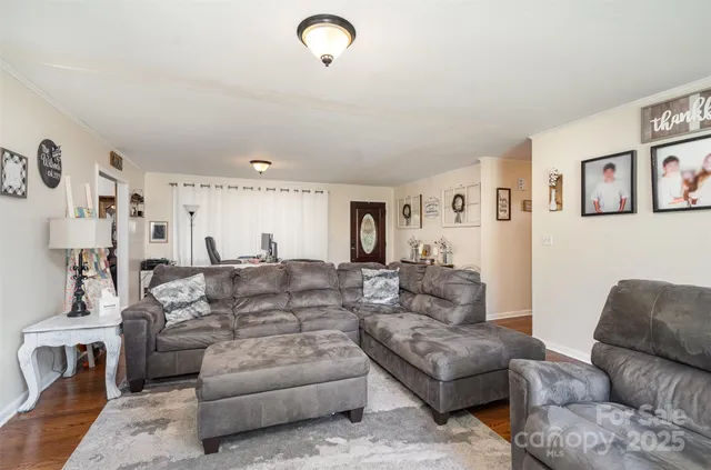a living room with furniture and a couch