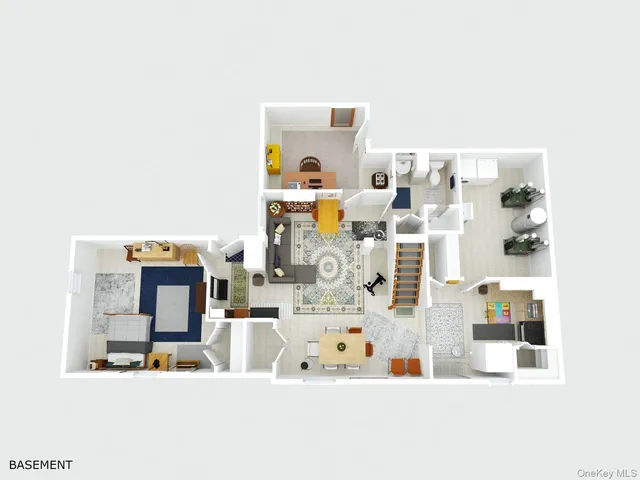 a black and white photo of a living room