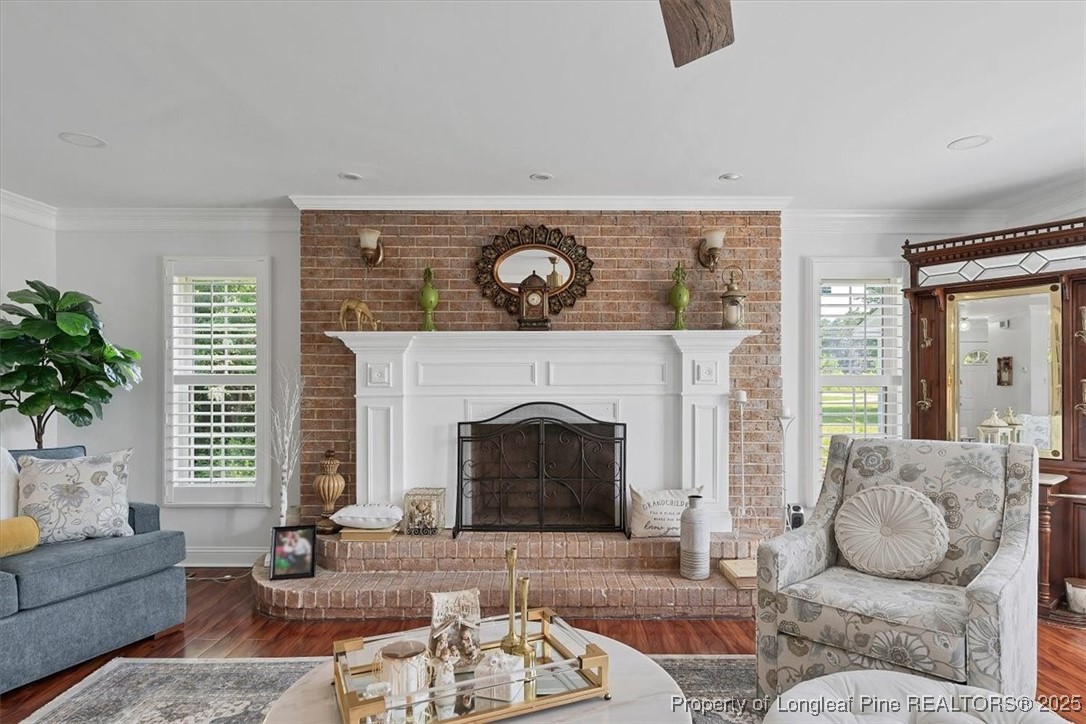 2483 West Carthage Road Lumberton, NC 28360 - Photo 21 of 50 a living room with furniture and a fireplace