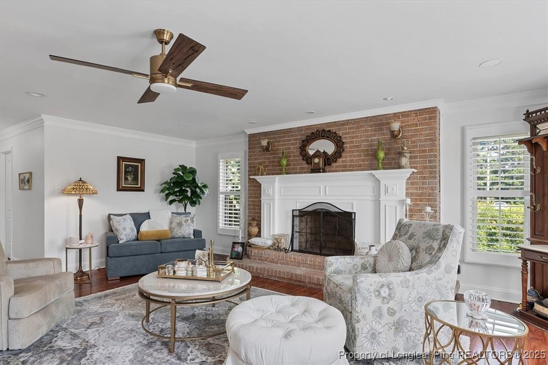 2483 West Carthage Road Lumberton, NC 28360 - Photo 22 of 50 a living room with furniture and a fireplace