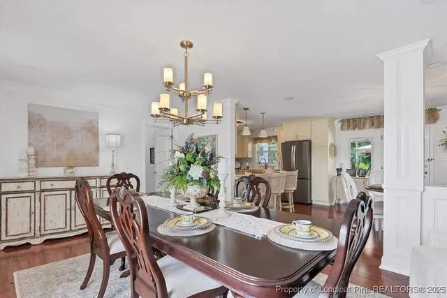 a table and chairs in a kitchen