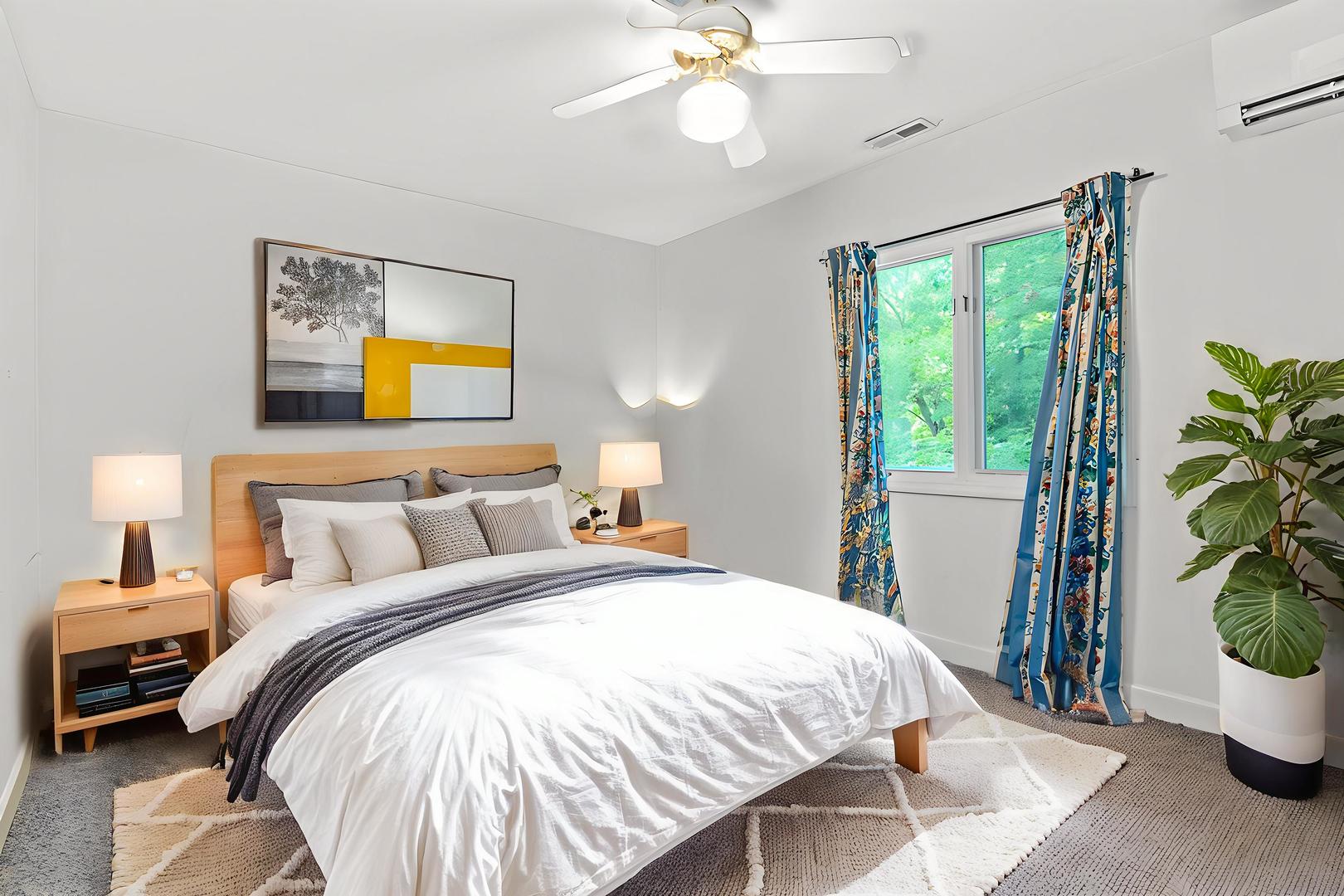 321 Newman Court Lake Bluff, IL 60044 - Photo 6 of 12 a bedroom with a bed and a chandelier