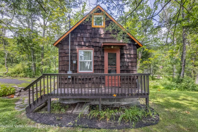 a view of a field with grass