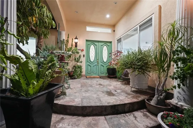 a view of a street with a building in the background