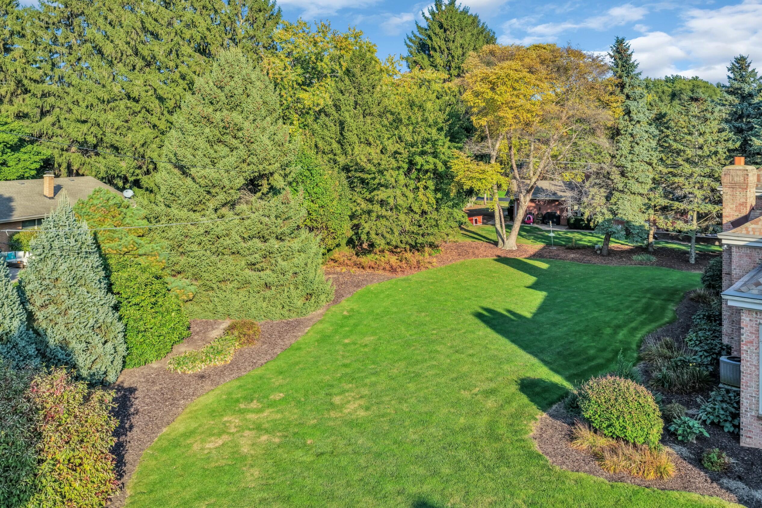 4 Lake Pointe Circle Wind Point, WI 53402 - Photo 5 of 60 Drone View of Beautiful Landscaped Yard