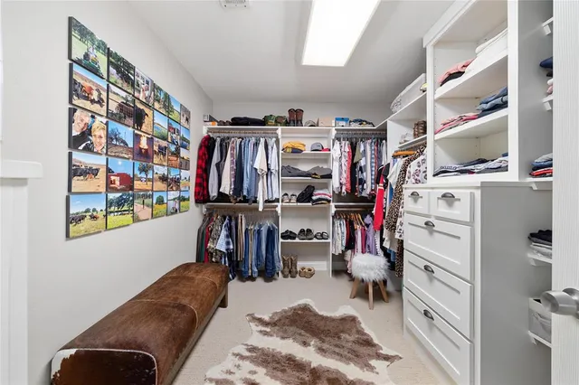 a bedroom with a bed and dresser