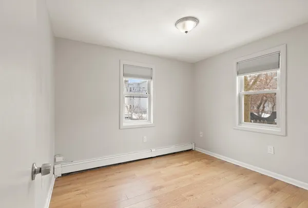 an empty room with a window