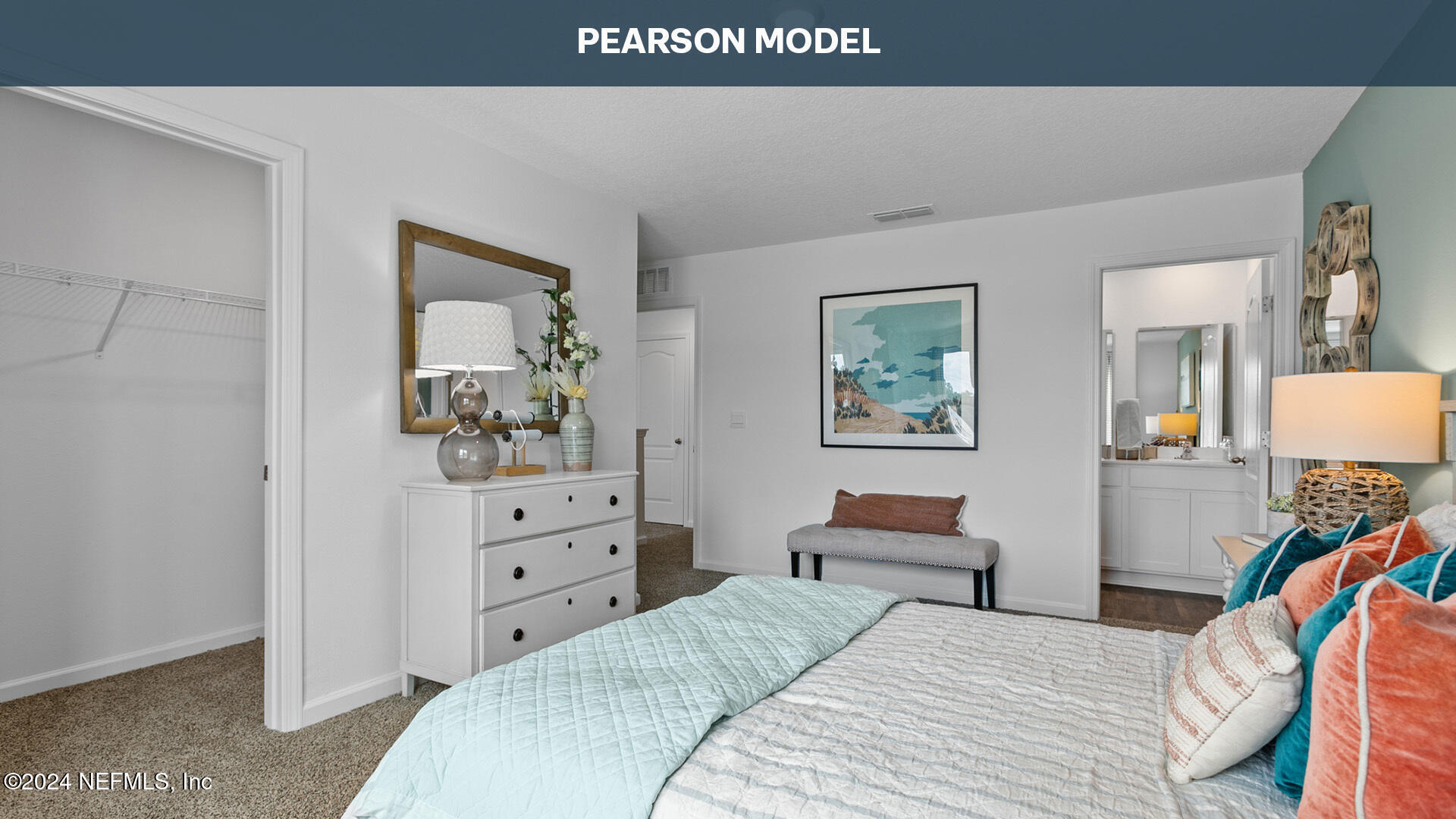 1469 Jeremiah Street Middleburg, FL 32068 - Photo 26 of 48 a bedroom with a bed and a lamp on dresser