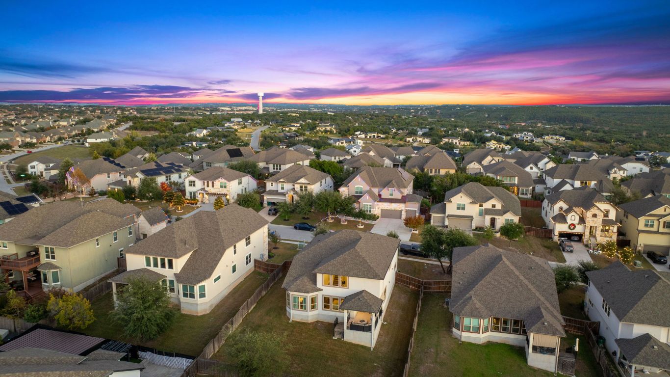 15604 Cabrillo Way Austin, TX 78738 - Photo 32 of 33 an aerial view of residential houses with outdoor space