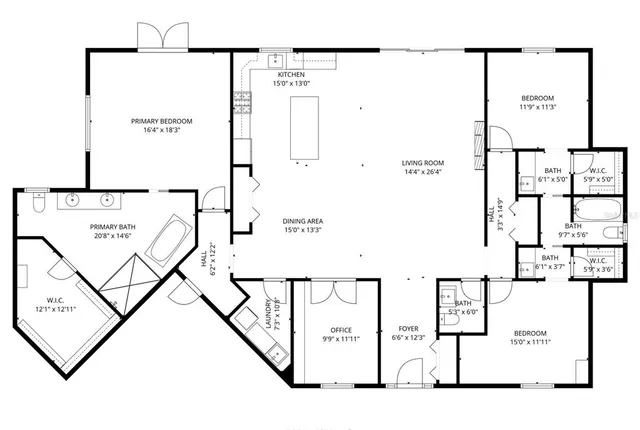 a view of a swimming pool and deck in the backyard