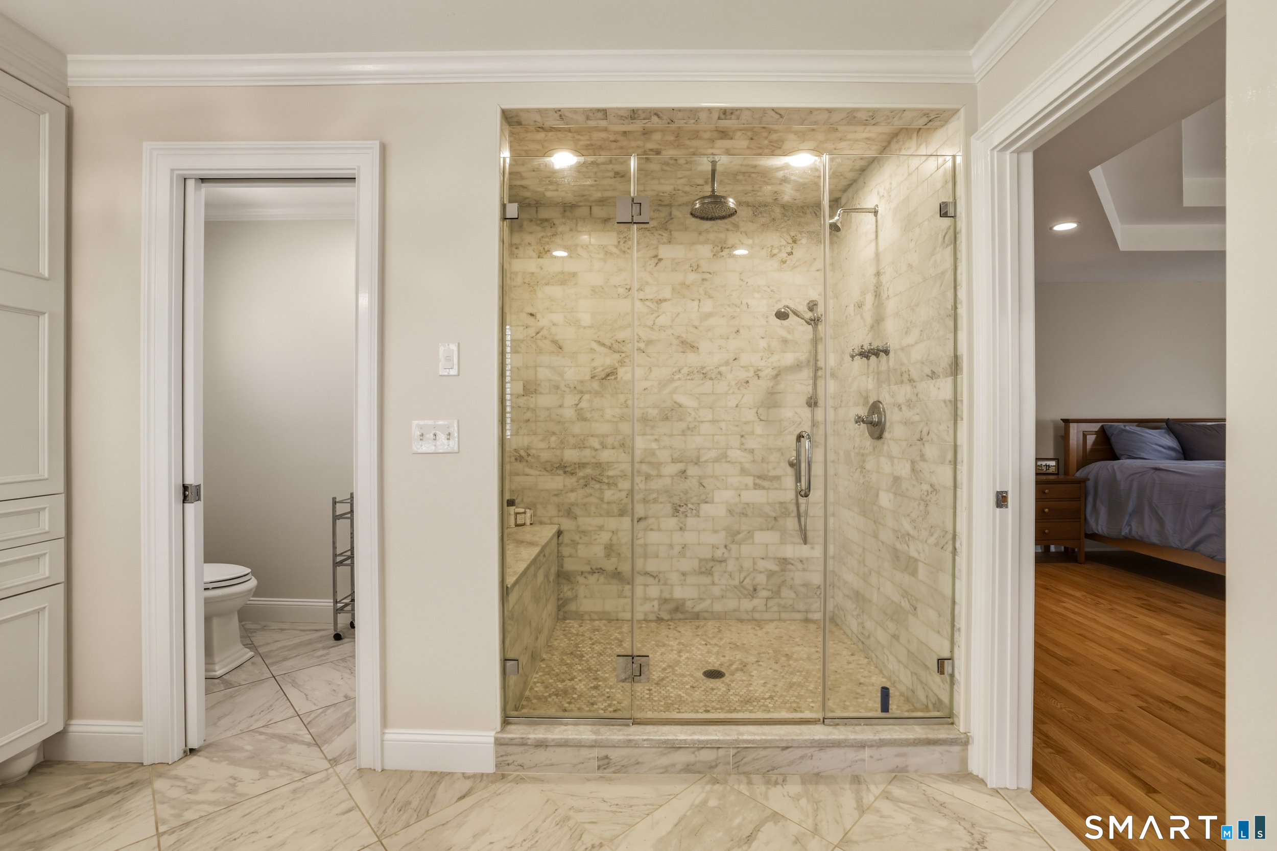 7 Timber Lane Guilford, CT 06437 - Photo 16 of 40 a bathroom with a shower and a toilet