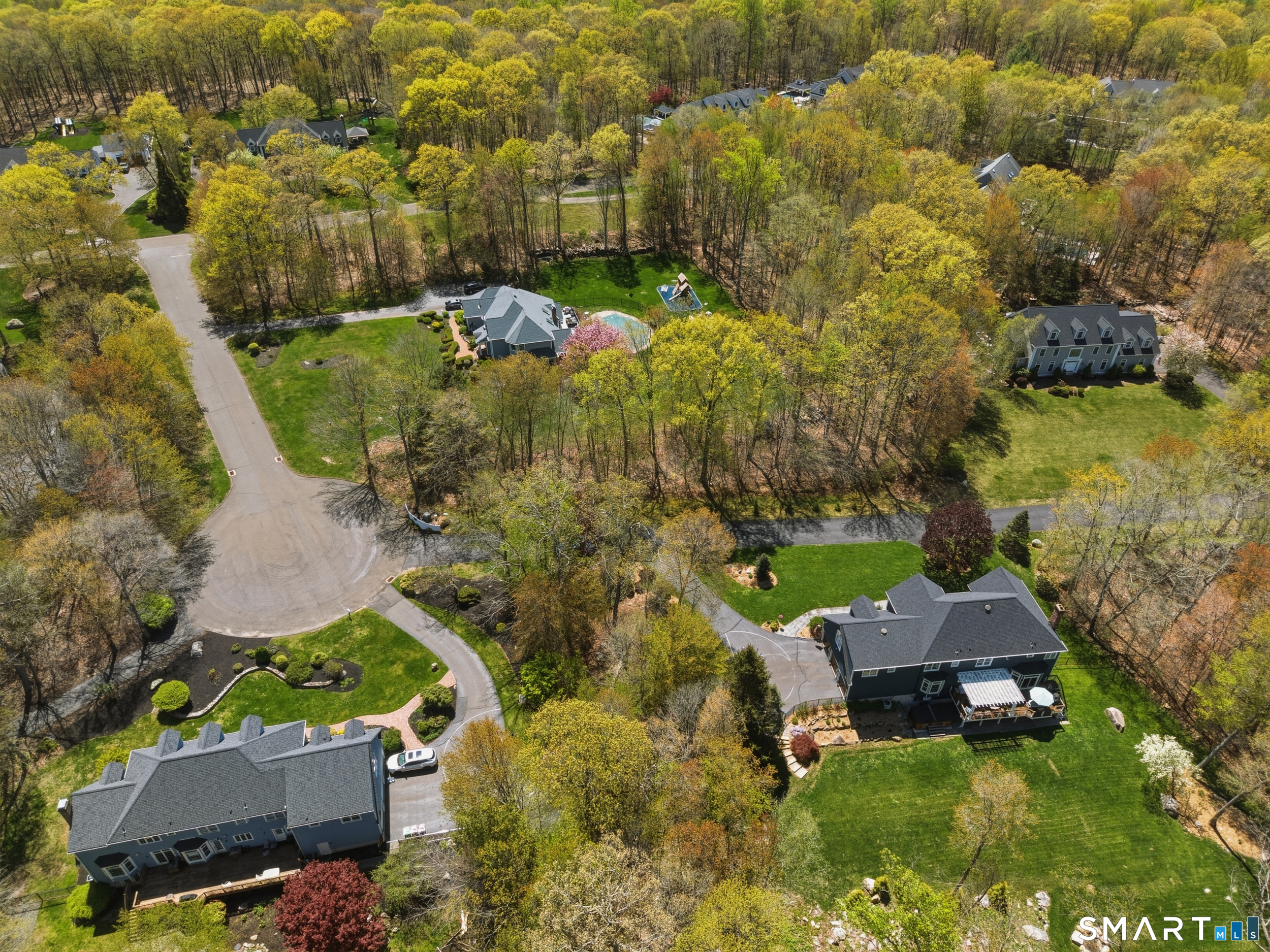 7 Timber Lane Guilford, CT 06437 - Photo 36 of 40 an aerial view of a house with a garden