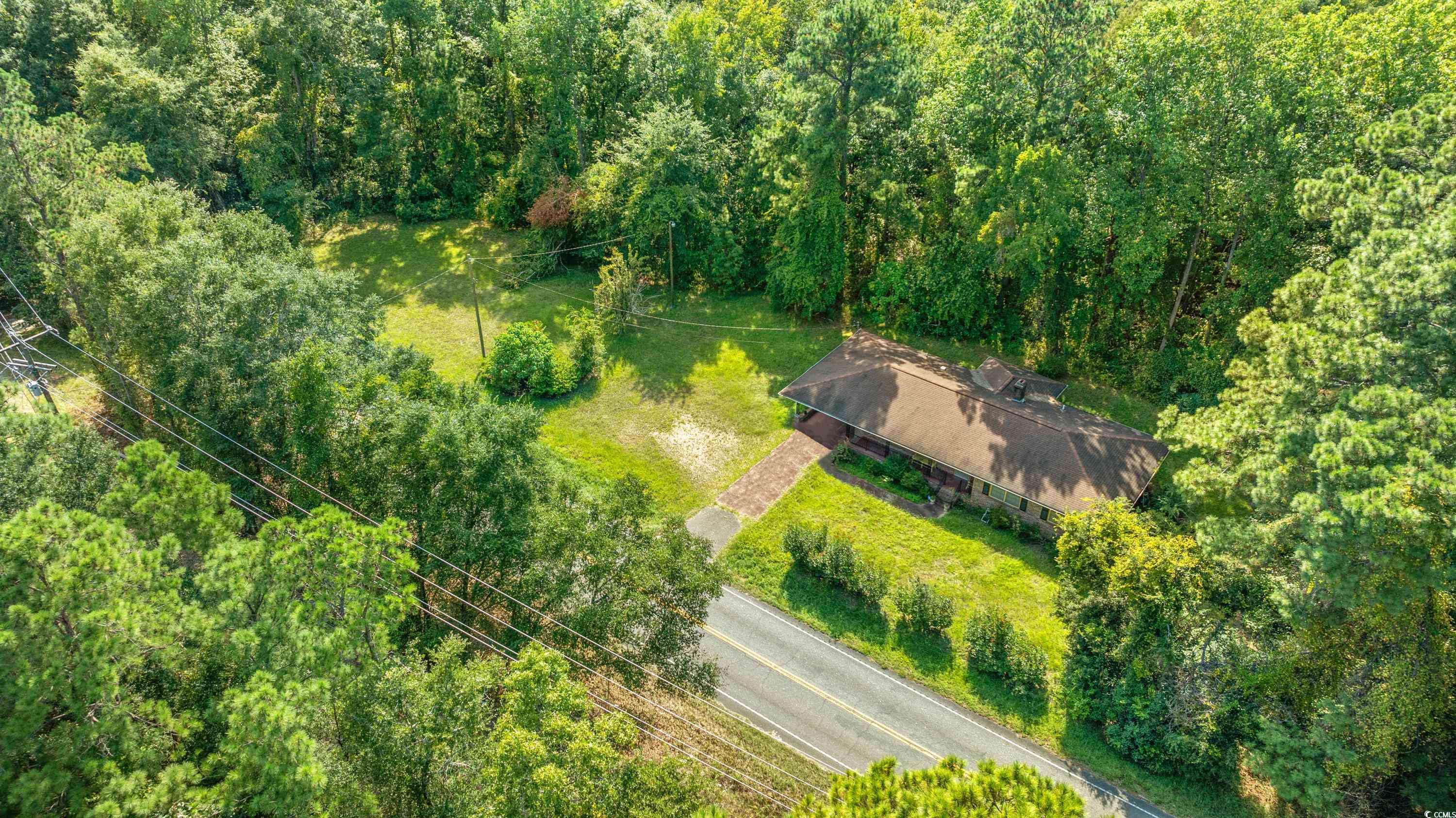 3592 South Island Road Georgetown, SC 29440 - Photo 12 of 24 Bird's eye view with a forest view