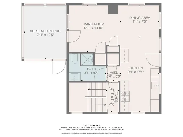 a picture of a bench in a white building