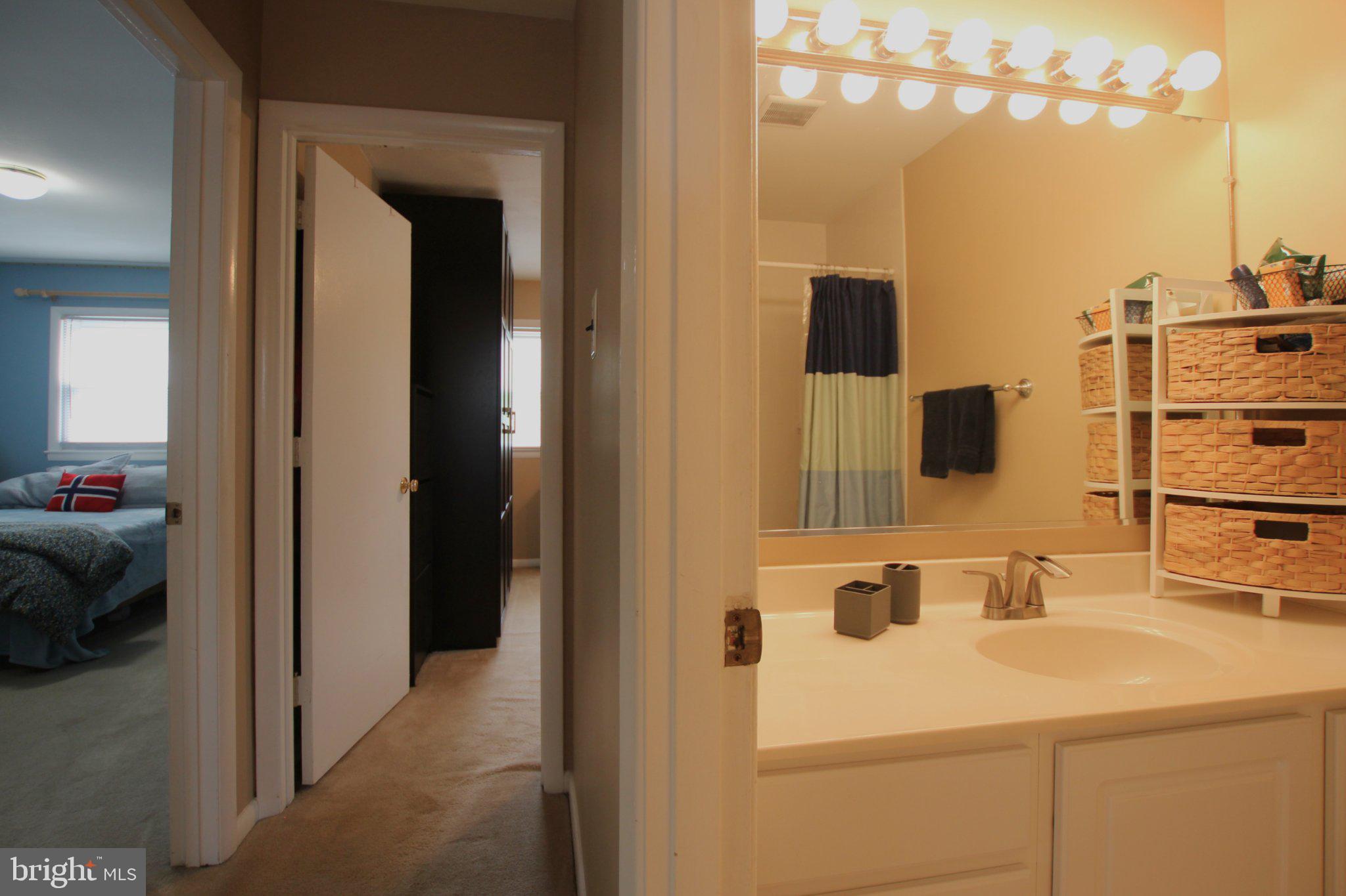 8502 Ivybridge Court Springfield, VA 22152 - Photo 17 of 31 a bathroom with a sink and a mirror