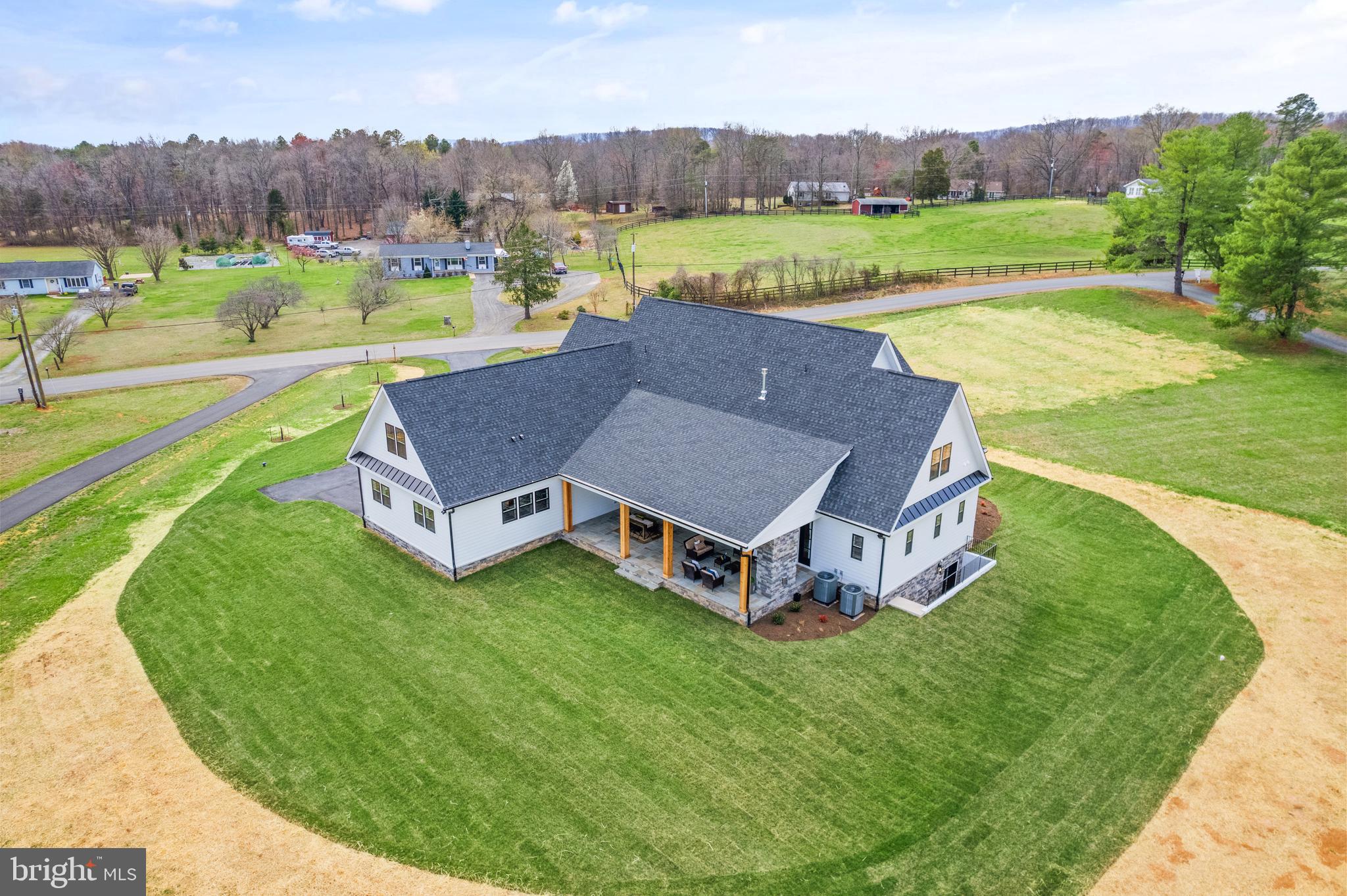 0 Greenwich Road Nokesville, VA 20181 - Photo 91 of 92 an aerial view of a house with pool and a garden