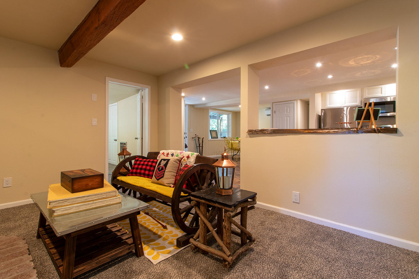 53475 Tollgate Road Idyllwild, CA 92549 - Photo 19 of 46 a living room with furniture and a wooden floor