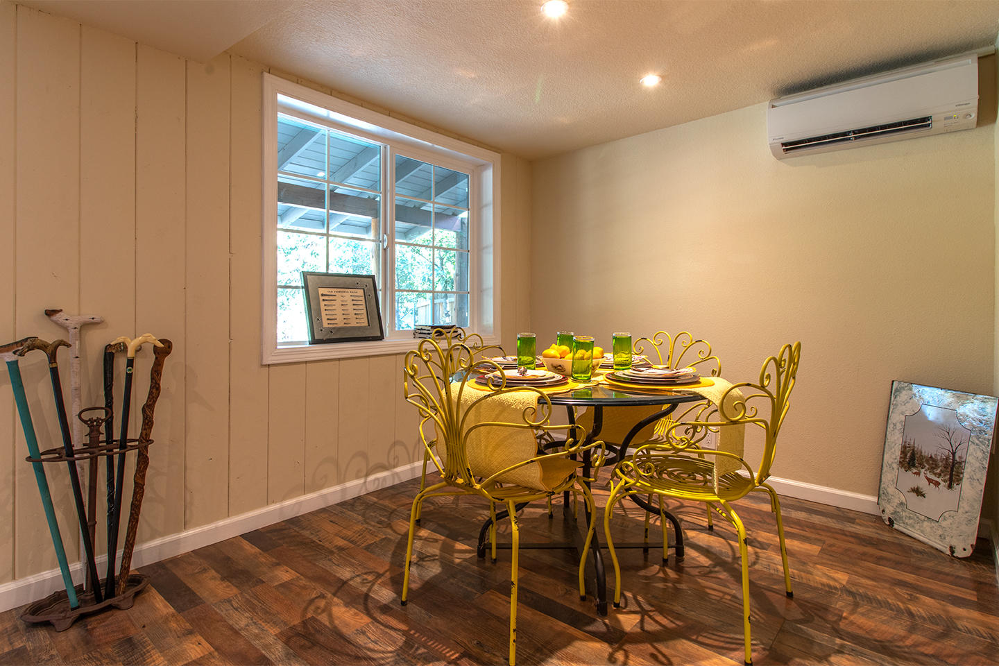 53475 Tollgate Road Idyllwild, CA 92549 - Photo 3 of 46 a view of a dining room with furniture and a window