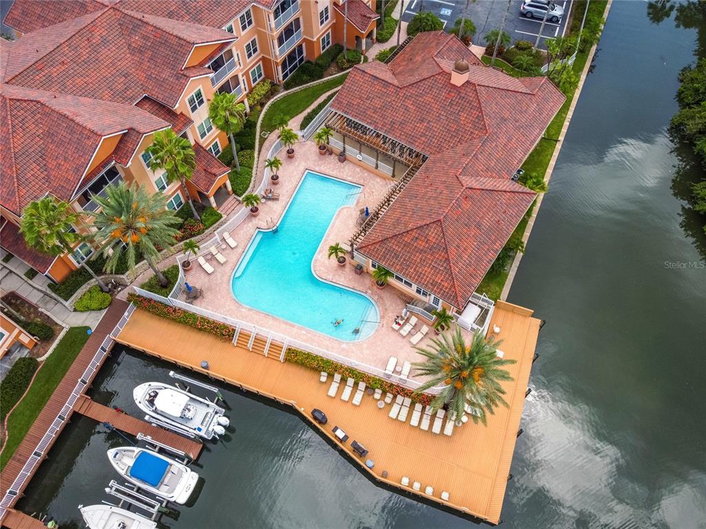 Clubhouse, pool, gym, marina, grills, dock, building 4