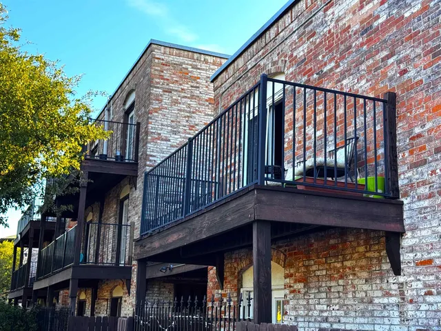 a view of a house with a balcony