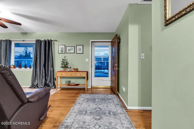 a living room with furniture and a couch