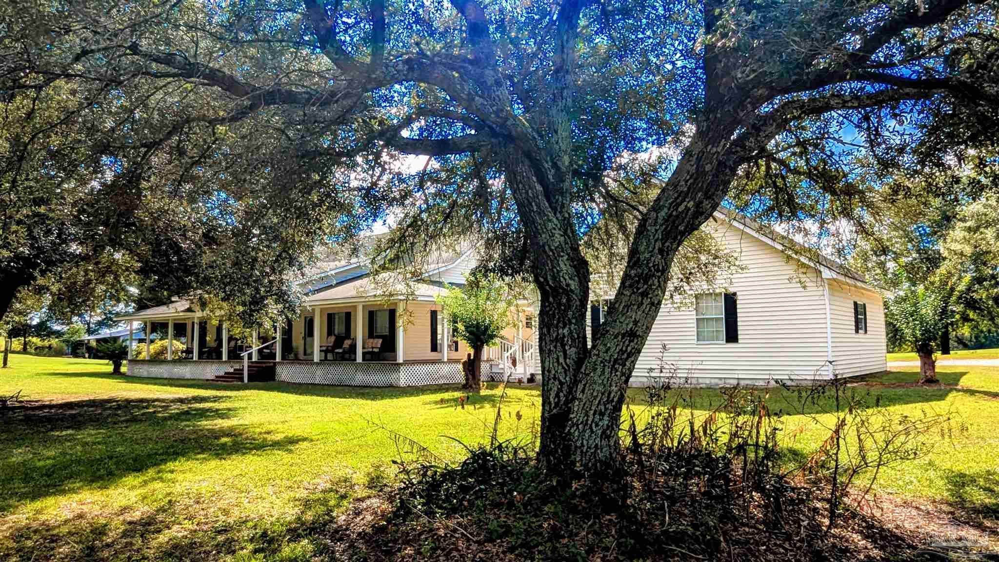 3171 Sam Sullivan Road Millry, AL 36558 - Photo 64 of 72 a front view of a house with swimming pool and trees