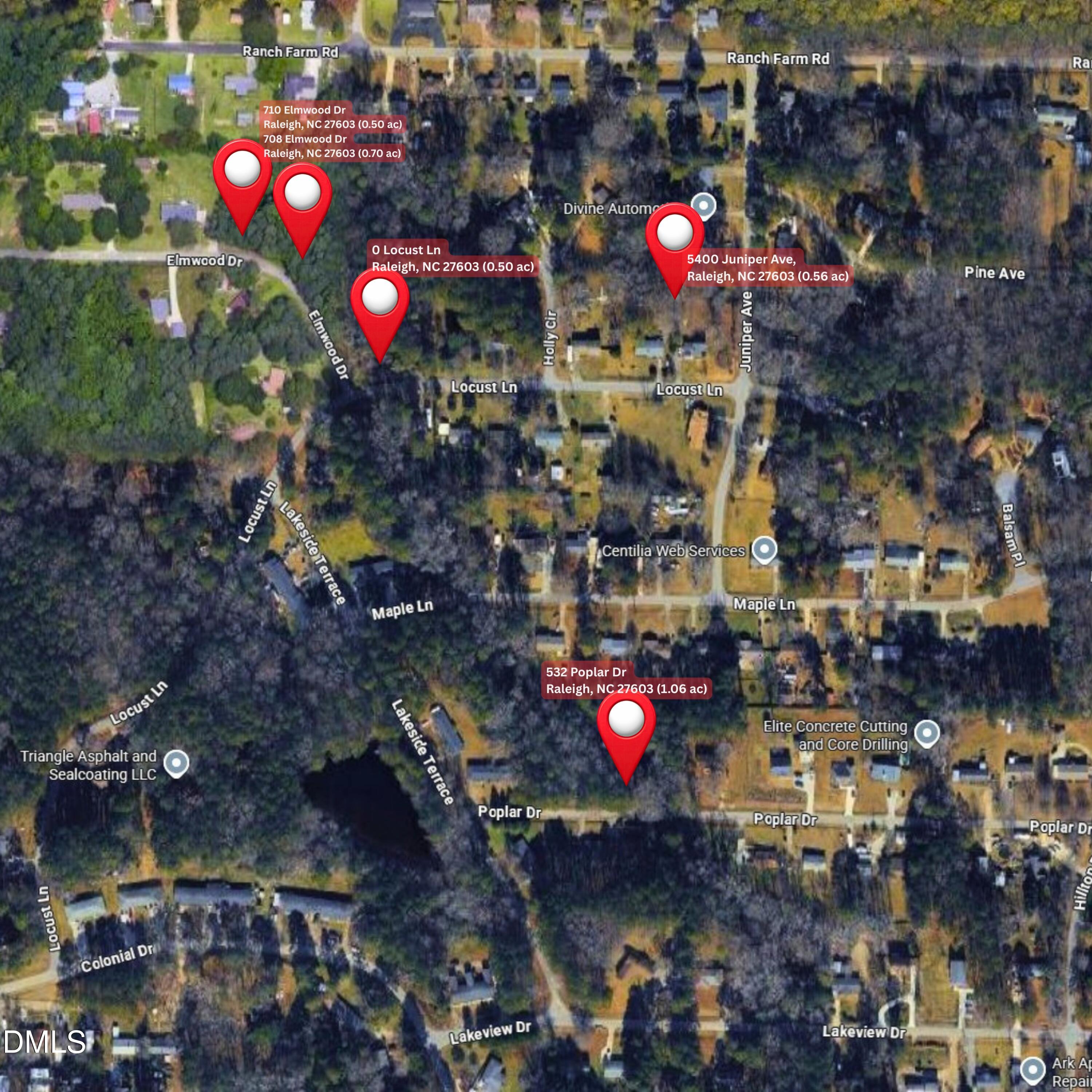 00 Poplar Drive Raleigh, NC 27603 - Photo 2 of 11 RALEIGH, NC - 5 LOTS MAP