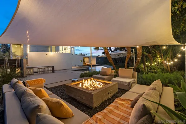 an aerial view of residential house with outdoor space