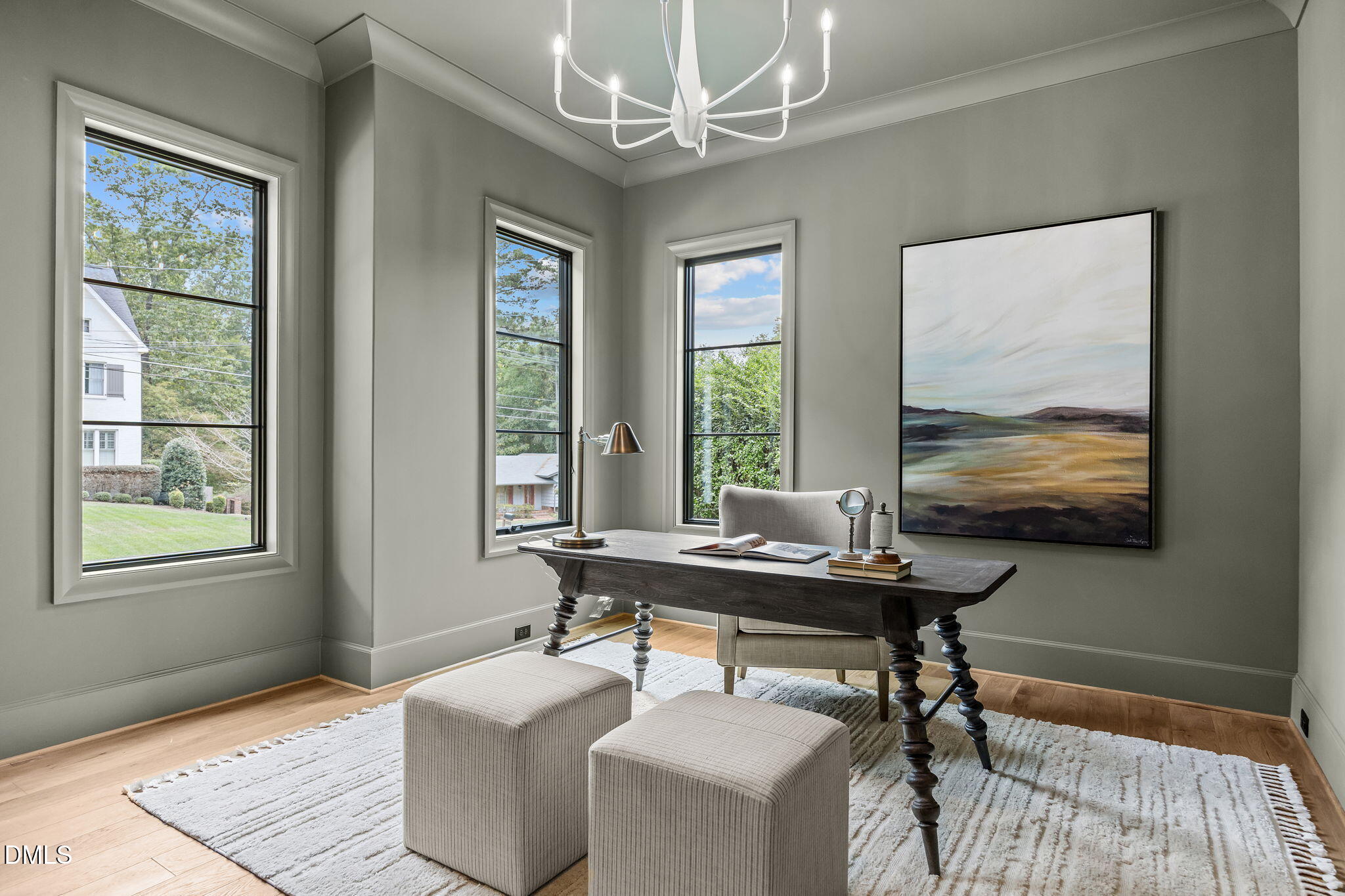 1116 Kimberly Drive Raleigh, NC 27609 - Photo 29 of 71 a view of a workspace with furniture and a window
