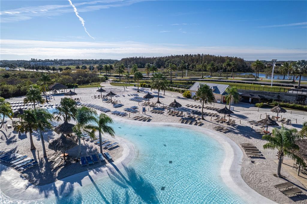 31046 Parrot Reef Court Wesley Chapel, FL 33545 - Photo 76 of 99 a view of a lake with a yard