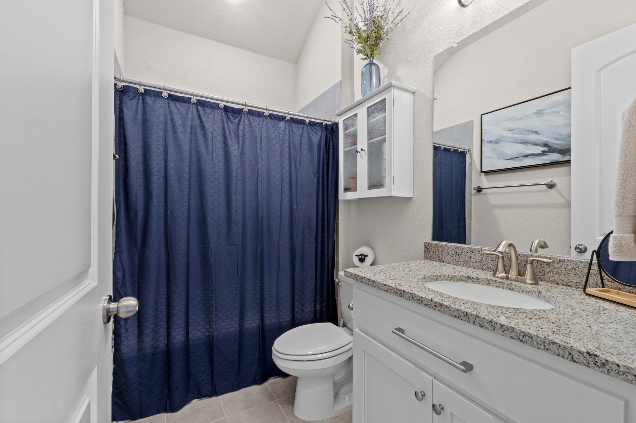 1329 Siena Sunset Road Leander, TX 78641 - Photo 24 of 33 Bathroom on minor bedroom wing ideally located for use as a pool restroom.