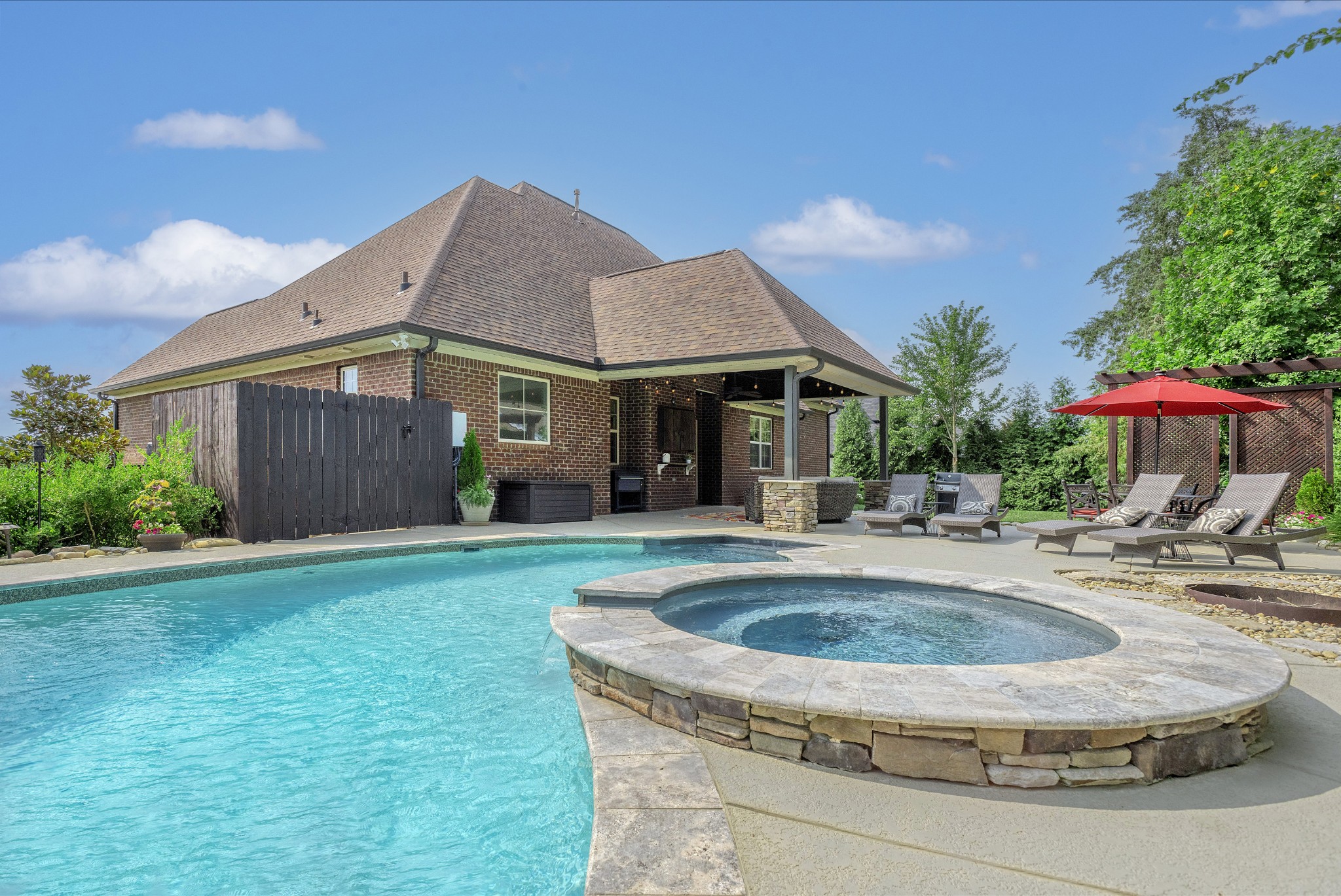 209 Ridgeview Preserve Drive Mount Juliet, TN 37122 - Photo 31 of 46 a view of a house with backyard and sitting area