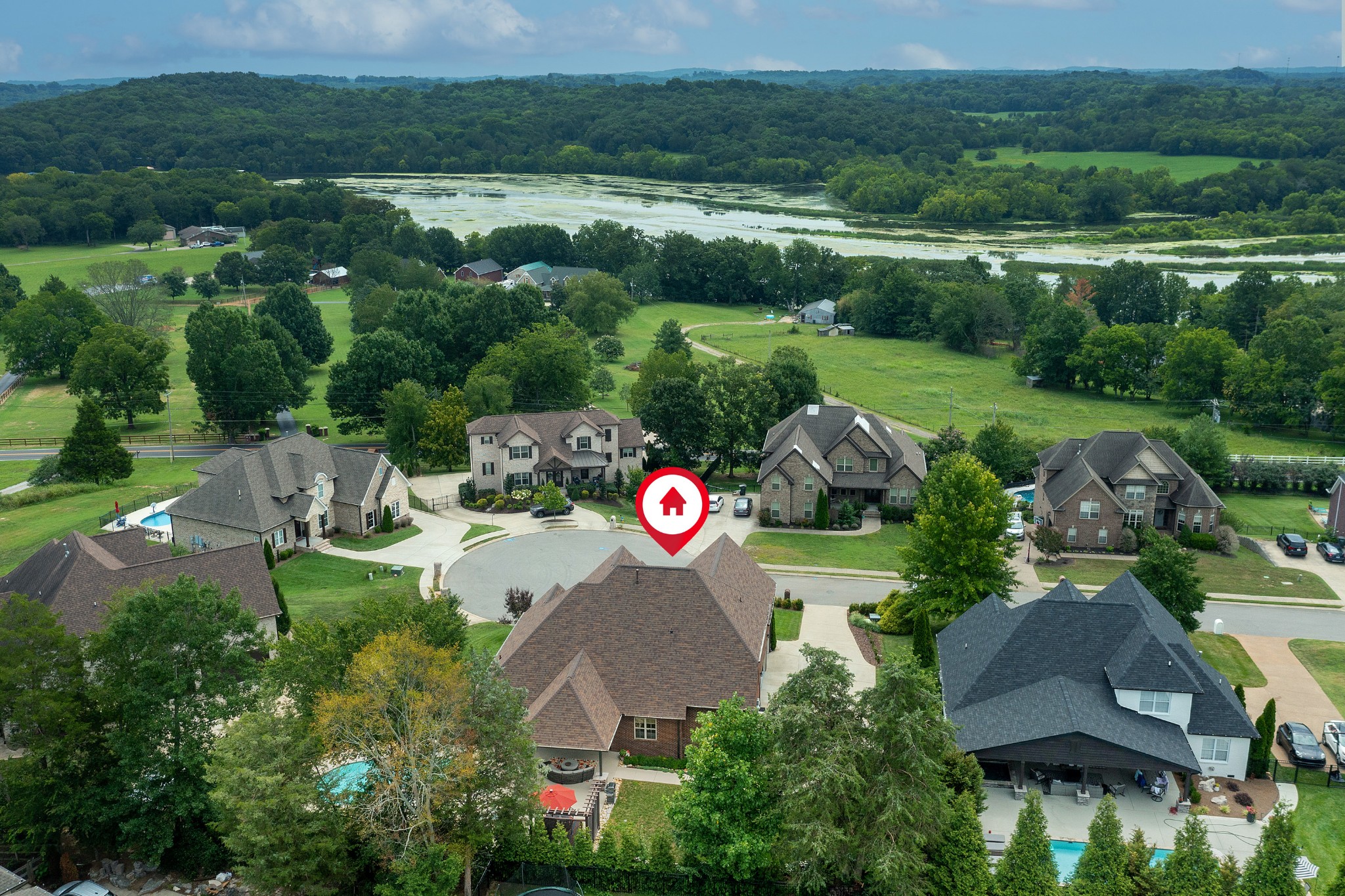 209 Ridgeview Preserve Drive Mount Juliet, TN 37122 - Photo 41 of 46 an aerial view of a house with outdoor space and street view
