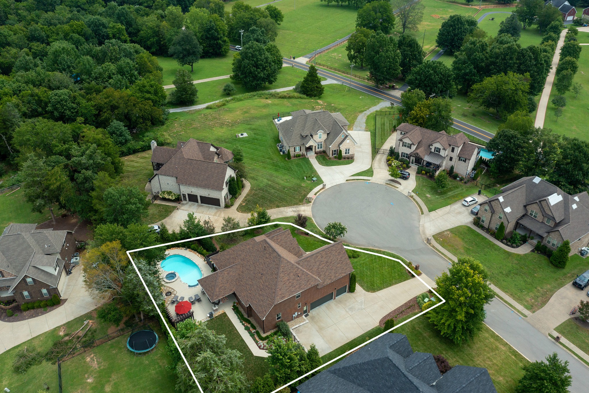 209 Ridgeview Preserve Drive Mount Juliet, TN 37122 - Photo 42 of 46 an aerial view of a house with garden space and street view