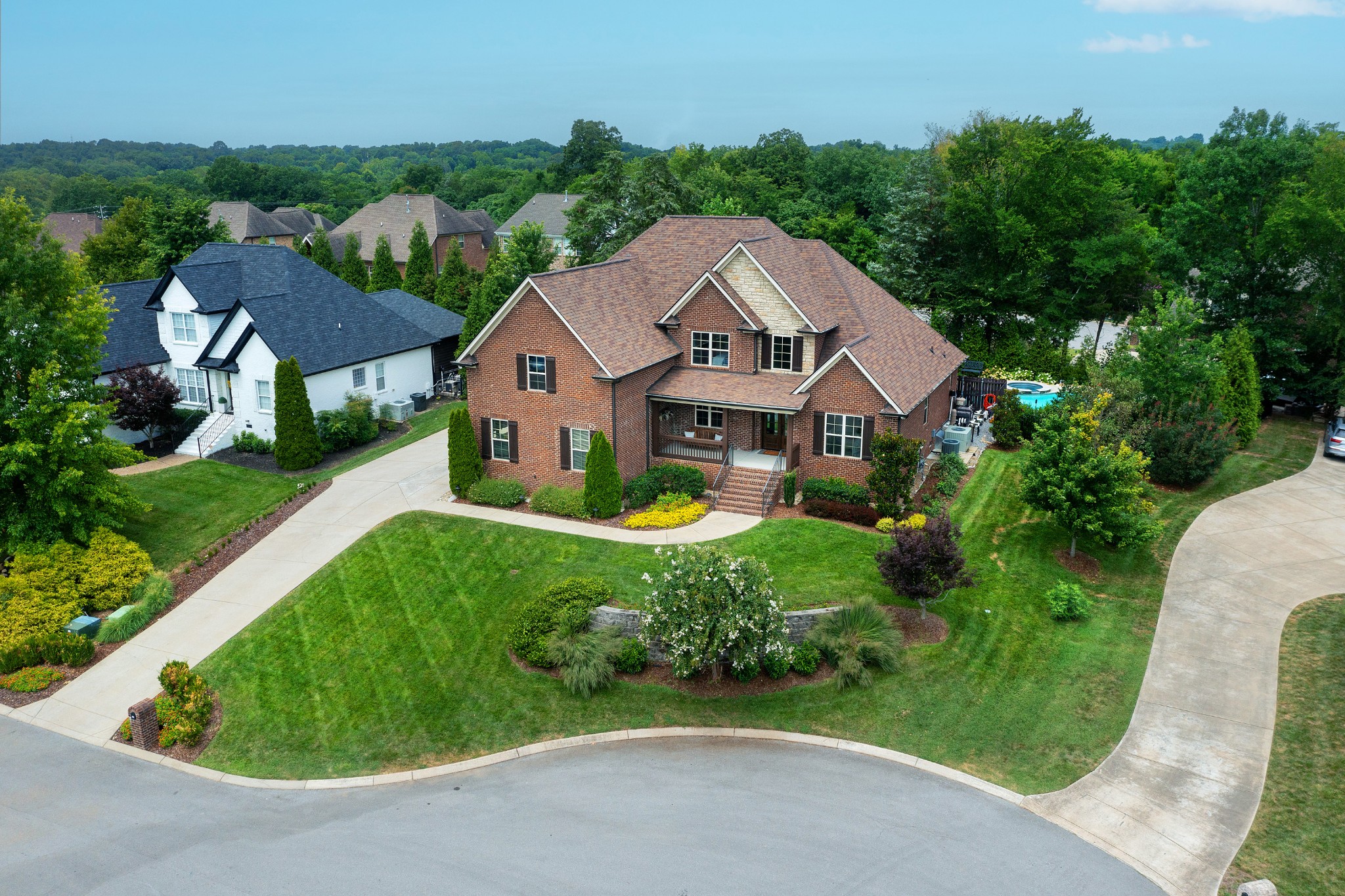 209 Ridgeview Preserve Drive Mount Juliet, TN 37122 - Photo 44 of 46 a aerial view of a house with a big yard plants and large trees
