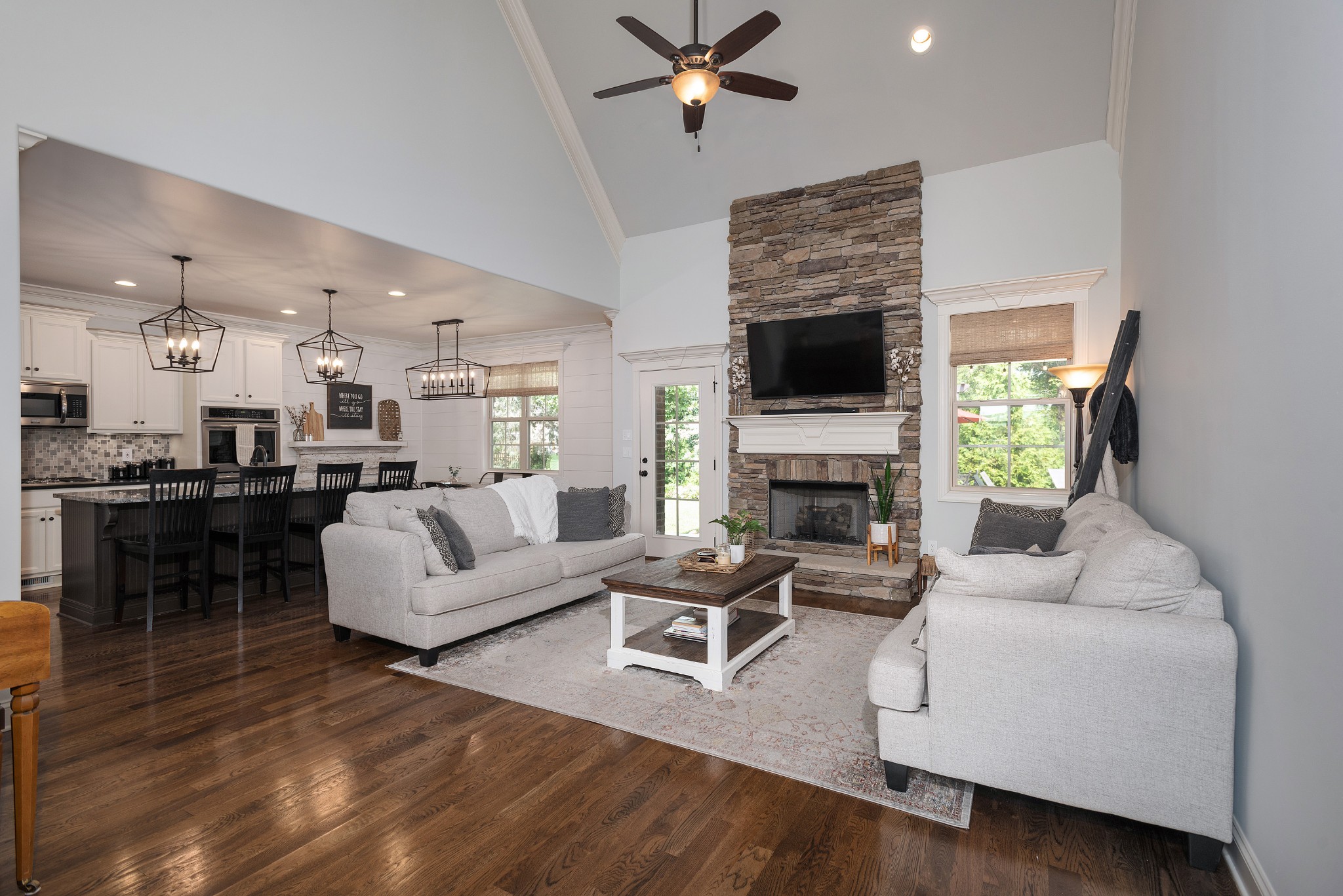209 Ridgeview Preserve Drive Mount Juliet, TN 37122 - Photo 6 of 46 a living room with furniture fireplace and a flat screen tv