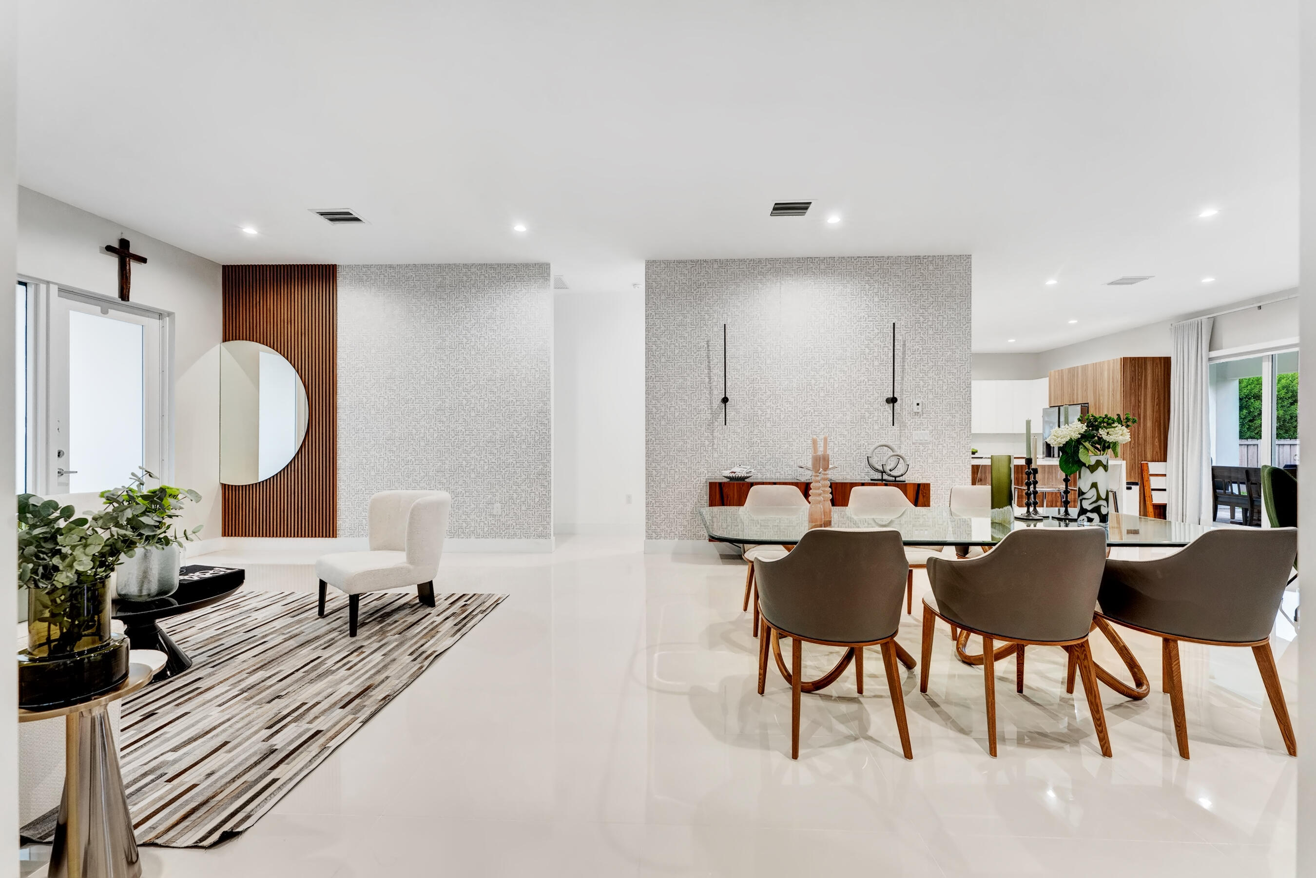 21205 Ingraham Ave Road Cutler Bay, FL 33189 - Photo 13 of 45 a living room with furniture a potted plant and open kitchen view