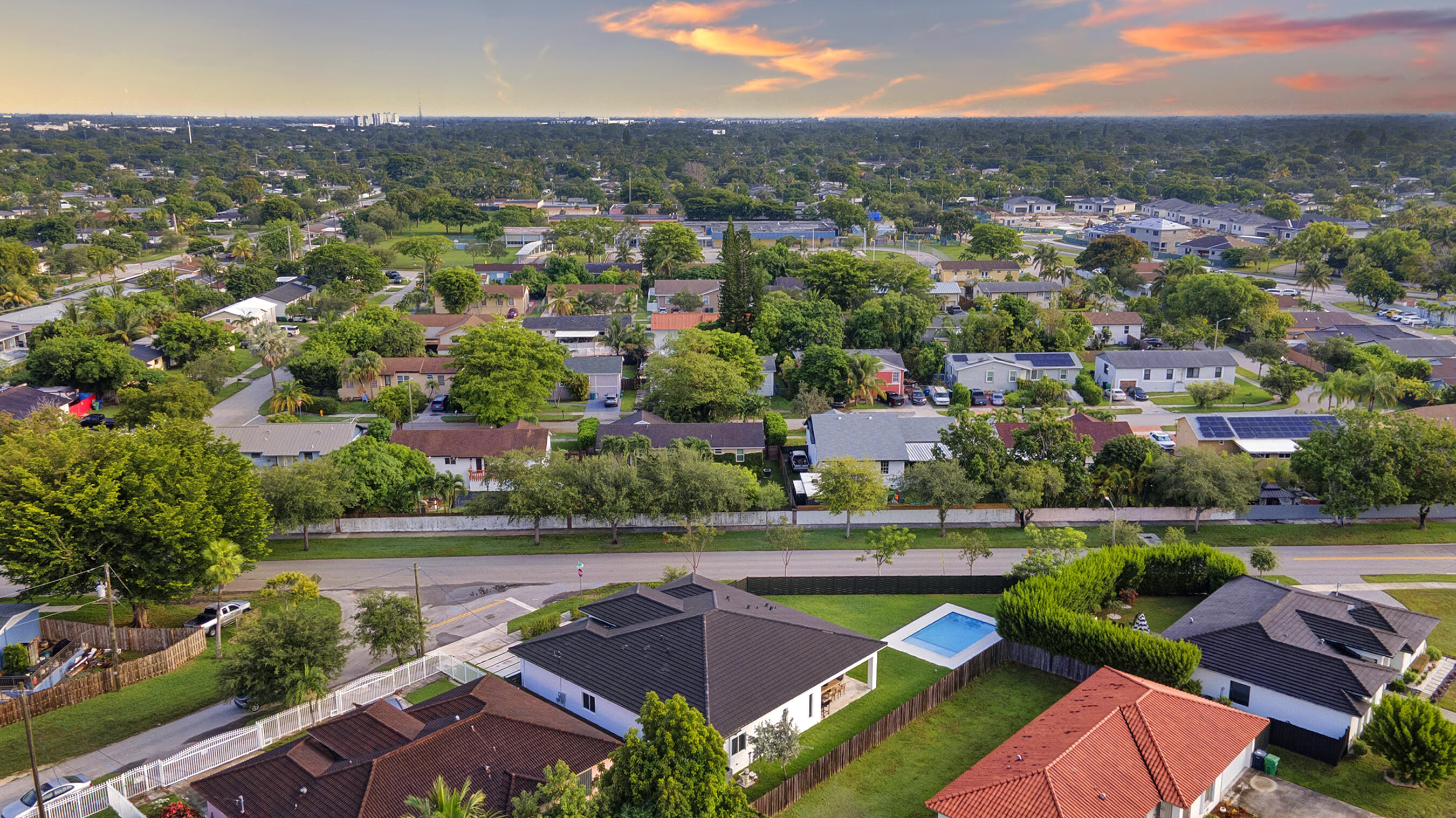 21205 Ingraham Ave Road Cutler Bay, FL 33189 - Photo 44 of 45 an aerial view of residential houses with outdoor space and river