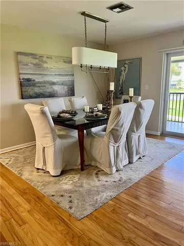 a living room with a table