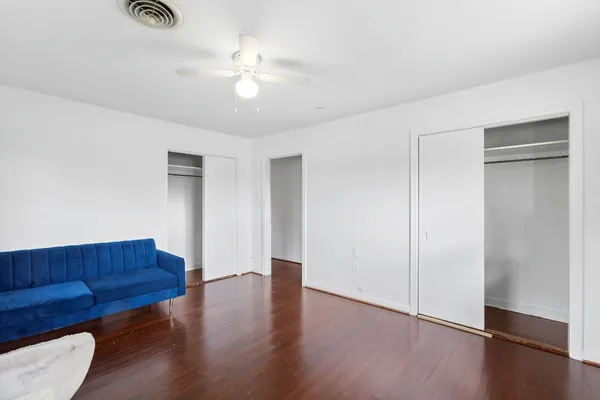 a view of livingroom with furniture and wooden floor
