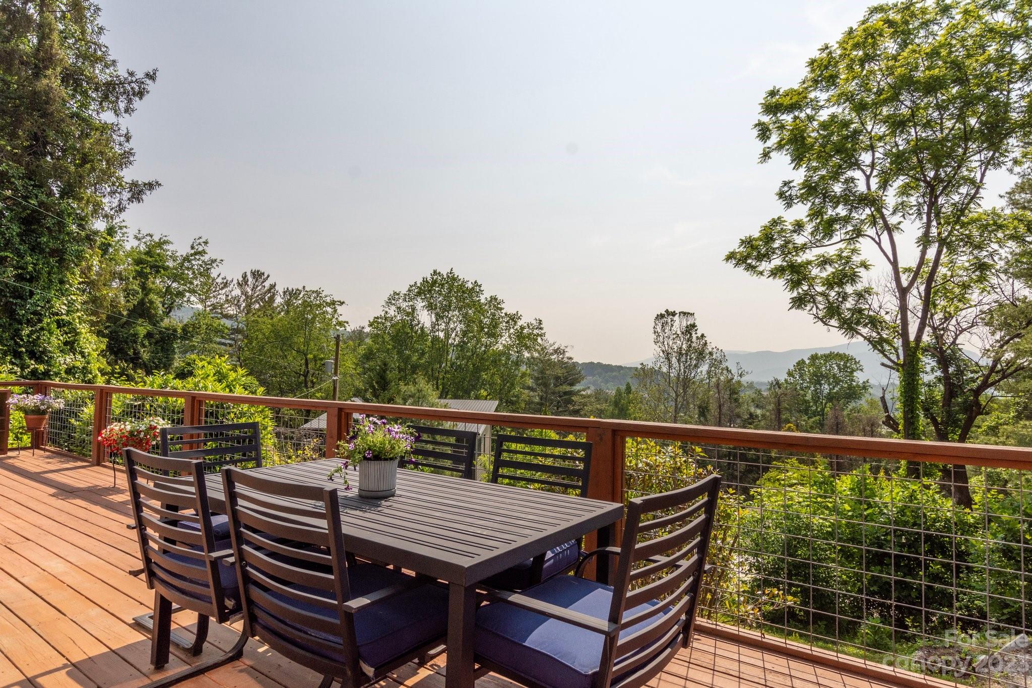 43 Kirkman Road Asheville, NC 28805 - Photo 27 of 27 a view of a balcony with wooden floor and outdoor seating