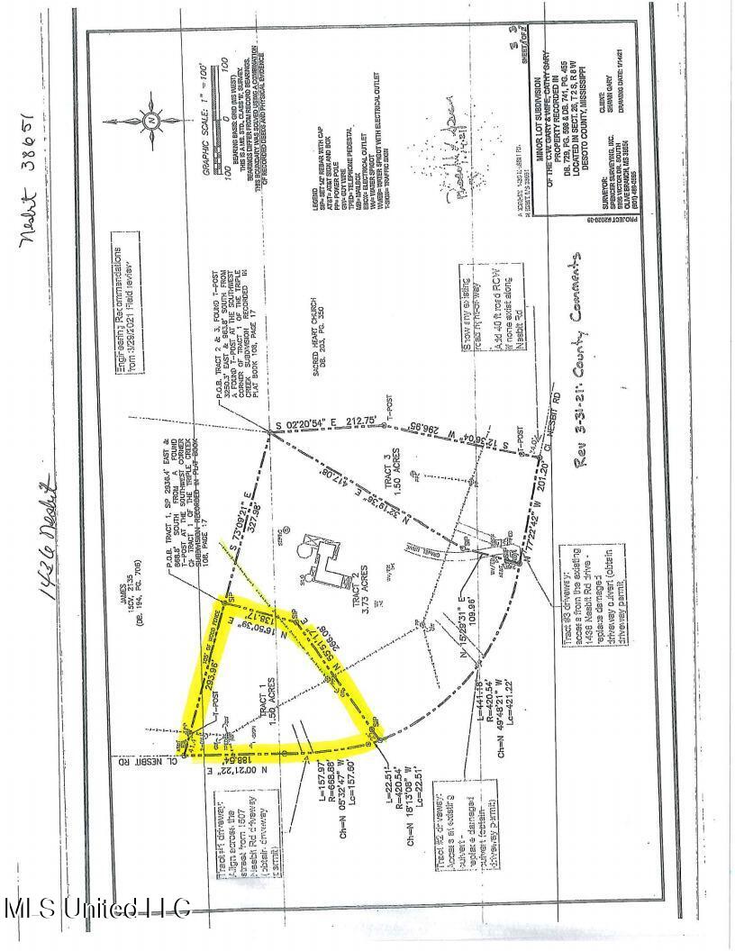 1436-1 Nesbit Road Nesbit, MS 38651 - Photo 1 of 1 Lot 1 Nesbit Rd