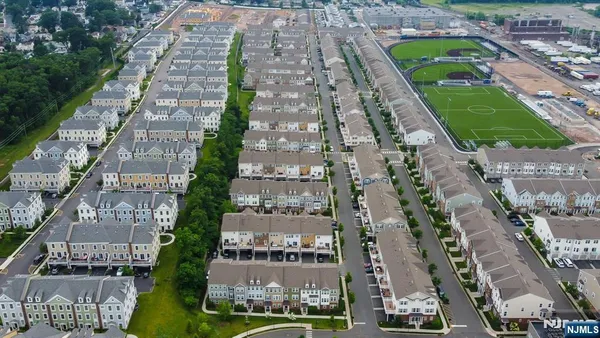 an aerial view of a city